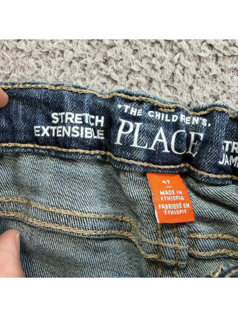 The Children's Place 4T Stretch Straight Blue Wash Denim Jeans Toddler Kids